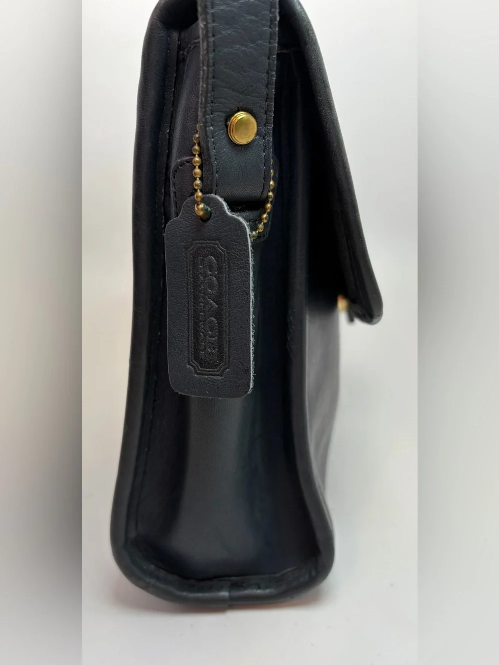 Vintage Coach Navy Mulberry Leather Crossbody made in USA 🇺🇸